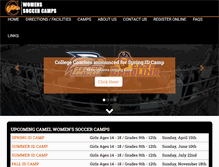 Tablet Screenshot of camelwomenssoccercamps.com